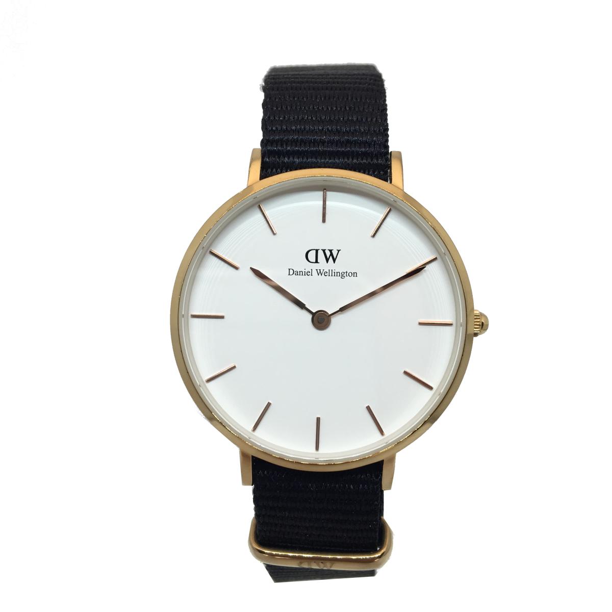 SELECTION(セレクション)/ダニエルウェリントン(Daniel Wellington)/レディース 時計/クオーツ/ホワイト系 × ローズゴールドメッキ/ステンレススチール(SS)×ナイロン/【ランクA】(DW00100253)【中古】