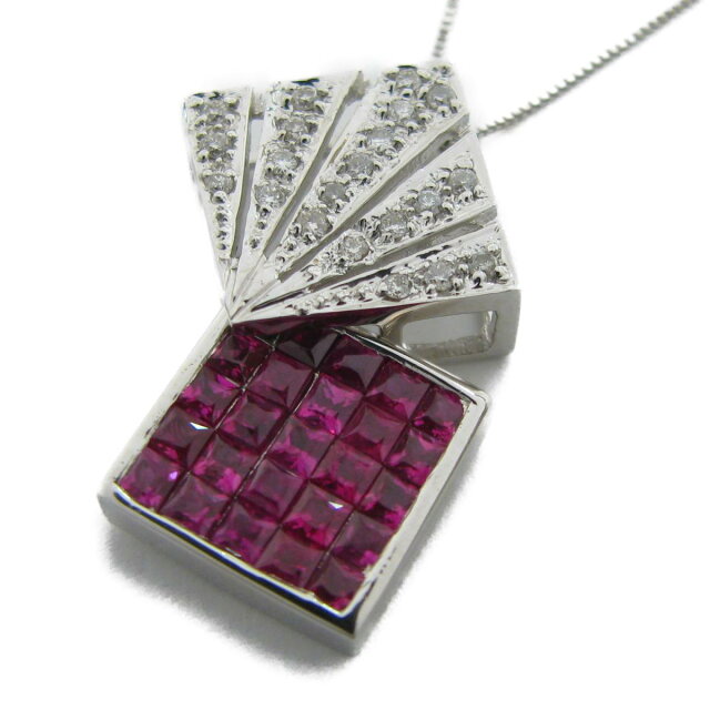 JEWELRY(ジュエリー)/ルビーネックレス/ネックレス//K18WG(750)ホワイトゴールド×(トップのみ)18KWG×ルビー 1.25ct×ダイヤモンド 0.13ct/【ランクS】【中古】|BRANDBANK ブランドバンク JEWELRY(ジュエリー)/ルビーネックレス/ネックレス//K18WG(750)ホワイトゴールド×(トップのみ)18KWG×ルビー 1.25ct×ダイヤモンド 0.13ct/【ランクS】【中古】|BRANDBANK ブランドバンク
