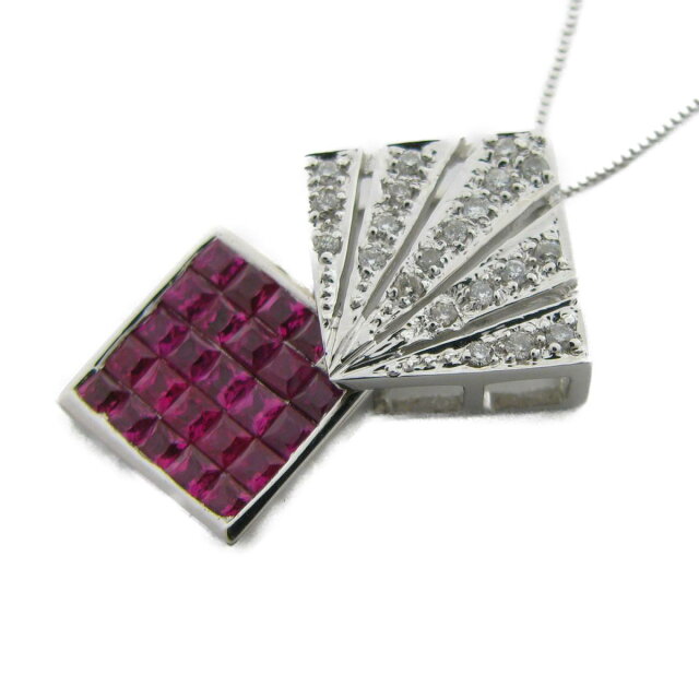 JEWELRY(ジュエリー)/ルビーネックレス/ネックレス//K18WG(750)ホワイトゴールド×(トップのみ)18KWG×ルビー 1.25ct×ダイヤモンド 0.13ct/【ランクS】【中古】|BRANDBANK ブランドバンク JEWELRY(ジュエリー)/ルビーネックレス/ネックレス//K18WG(750)ホワイトゴールド×(トップのみ)18KWG×ルビー 1.25ct×ダイヤモンド 0.13ct/【ランクS】【中古】|BRANDBANK ブランドバンク