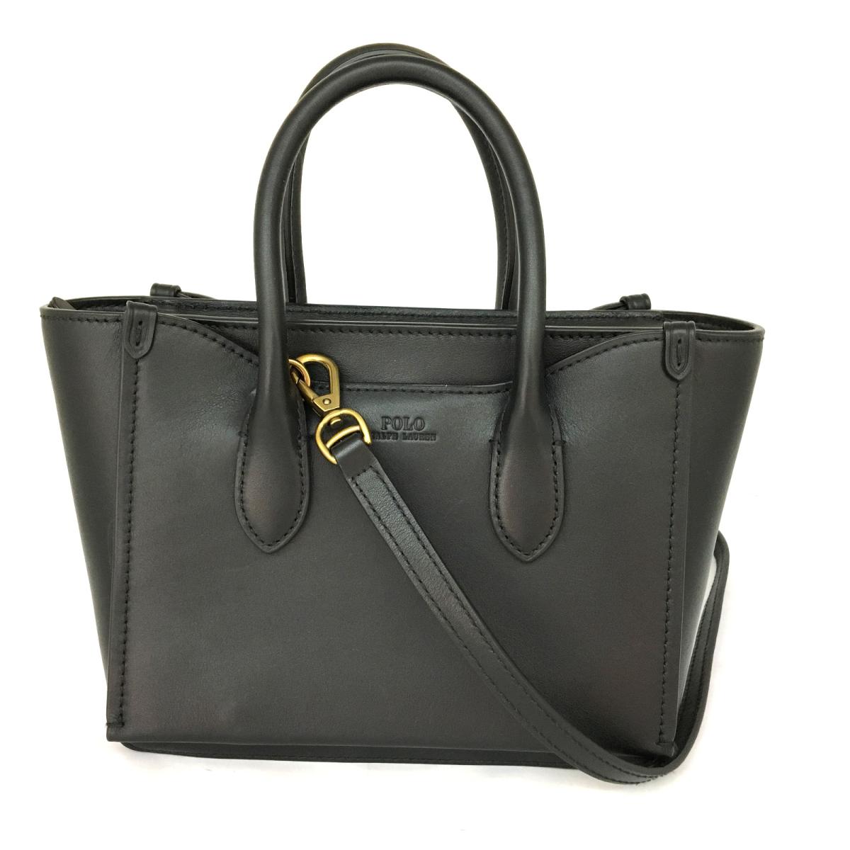 RALPH LAUREN(ラルフ・ローレン)/2WAYハンドバッグ ショルダーバッグ　レディース/ショルダーバッグ/黒系/ブラック/革(レザー)/【ランクA】【中古】ラルフローレン