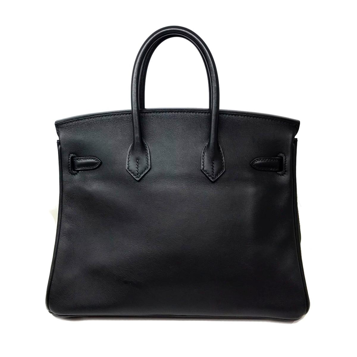 HERMES(エルメス)/バーキン25　ハンドバッグ　トートバッグ　レディース/ハンドバッグ/黒系/ブラック（シルバー金具）/ヴォースイフト/【ランクB】【中古】