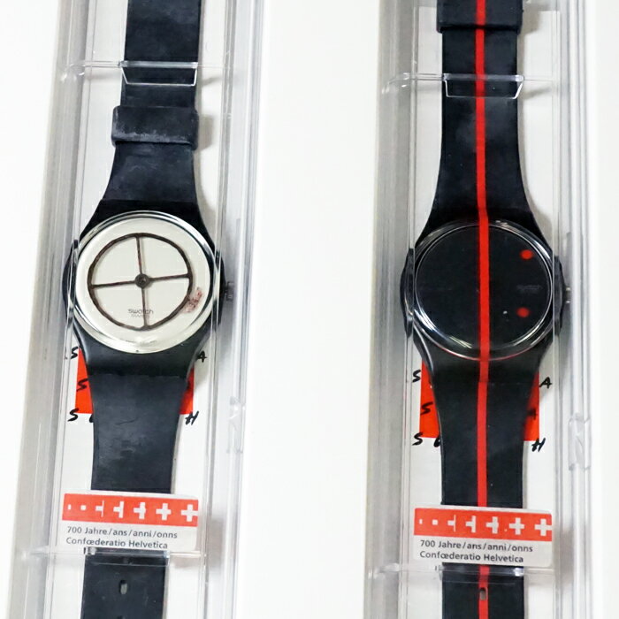 【お買い物マラソン限定クーポン配布中！】【今だけ!!プレゼント付】スウォッチ 【SWATCH】スイス建国700周年記念モデル　4本セット SWISS 700 anniversary special numbered edition ART アート メンズ デッドストック　A【中古】