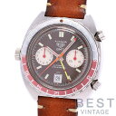 【OH済】 ホイヤー 【HEUER】 オータヴィア GMT 1163 マークII 1163 メンズ ブラック/ホワイト (トロピカルブラウン/ホワイト) ステンレススティール 腕時計 時計 AUTAVIA GMT 1163 2nd EXECUTION BLACK/WHITE (TROPICAL BROWN/WHITE) SS ヴィンテージ【中古】