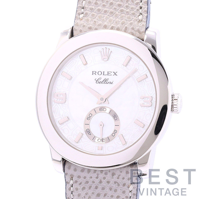 【OH済】 ロレックス 【ROLEX】 チェリーニ チェリニウム 5240/6 メンズ ホワイトMOP プラチナ950 腕時計 時計 CELLINI CELLINIUM WHITE MOP PT950 【中古】