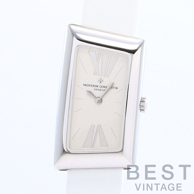 【ワンダフルデー限定クーポン配布中】ヴァシュロンコンスタンタン 【VACHERON CONSTANTIN】 1972 スモールモデル 25015/000G-9233 レディース シルバー K18ホワイトゴールド 腕時計 時計 1972 SMALL MODEL SILVER K18WG VC【中古】【中古】