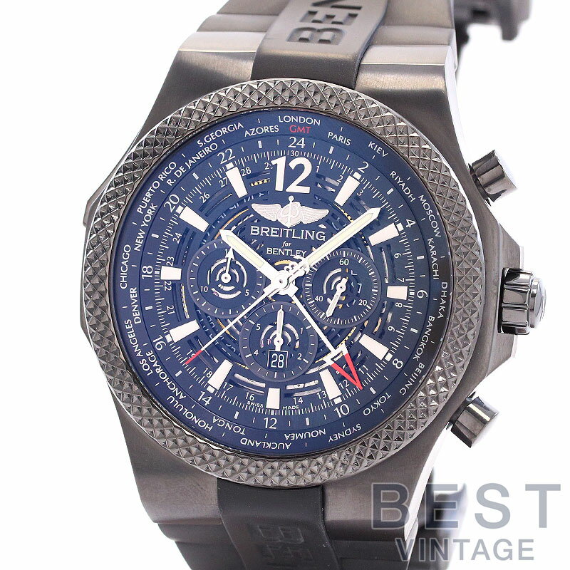 ブライトリング 【BREITLING】 ベントレーGMT ブラックスチール M4736225/BC76/222S/M20DSA.2 (M476B76MRB) メンズ ブラック ステンレススティール(ブラックPVD) 腕時計 時計 BENTLEY GMT MIDNIGHT CARBON BLACK SS(PVD) 【中古】