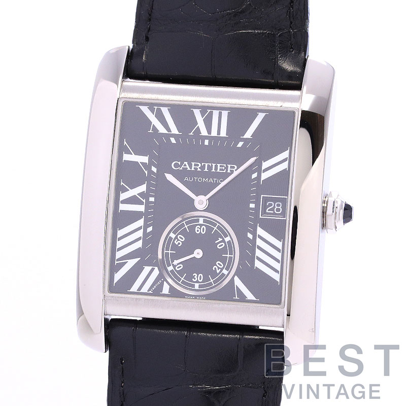 カルティエ 【CARTIER】 タンクMC オートマティック W5330004 メンズ ブラック ステンレススティール 腕時計 時計 TANK MC AUTOMATIC BLACK SS 【中古】