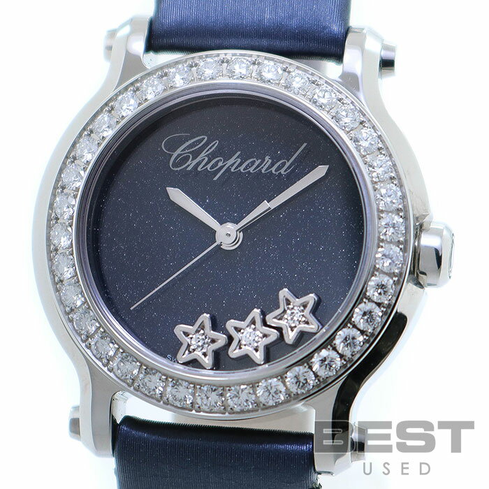 ショパール 【CHOPARD 】 ハッピースポーツ　ナイトスカイ 27/8509-3050 レディース ブルー ステンレススティール 腕時計 時計 HAPPY SPORT NIGHT SKY BLUE SS ダイヤモンドベゼル D3Pダイヤモンド【中古】