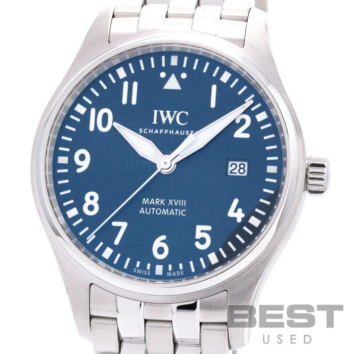 【OH済】アイダブリューシー 【IWC】 マーク18　プティプランス　IW327016 メンズ ブルー ステンレススティール 腕時計 時計 MARK XVlll　PETIT PRINCE BLUE SS インターナショナルウォッチカンパニー【中古】