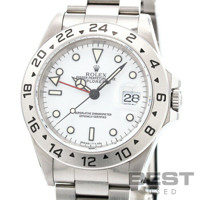 ロレックス 【ROLEX 】 エクスプローラー2 16570 メンズ ホワイト ステンレススティール 腕時計 時計 EXPLORER II WHITE SS EX2 白文字盤【中古】