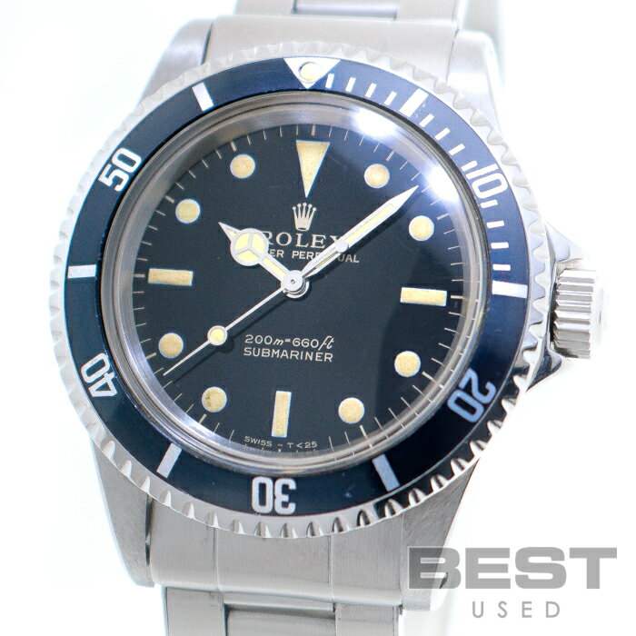 【OH済】ロレックス 【ROLEX】 サブマリーナー 5513 メンズ ブラック ステンレススティール 腕時計 時計 SUBMARINER BLACK SS ヴィンテージウォッチ ノンデイト【中古】