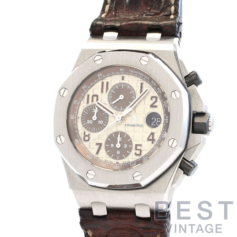 BEST VINTAGE㤨֥ǥޥԥ AUDEMARS PIGUET 륪 ե祢 Υ 26470ST.OO.A801CR.01  ܥ꡼/֥饦 ƥ쥹ƥ ӻ  ROYAL OAK OFFSHORE CHRONOGRAPH IVORY/BROWN SS APšۡפβǤʤ3,349,500ߤˤʤޤ