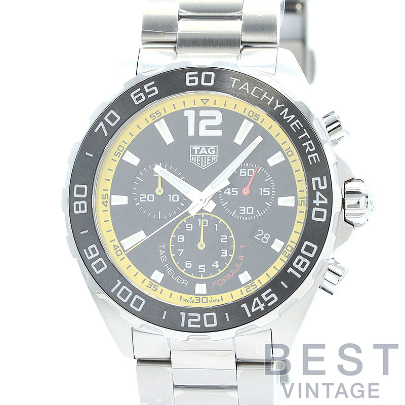タグホイヤー 【TAG HEUER】 フォーミュラ1 クロノグラフ CAZ101AC.BA0842 メンズ ブラック ステンレススティール 腕時計 時計 FORMULA 1 CHRONOGRAPH BLACK SS 【中古】