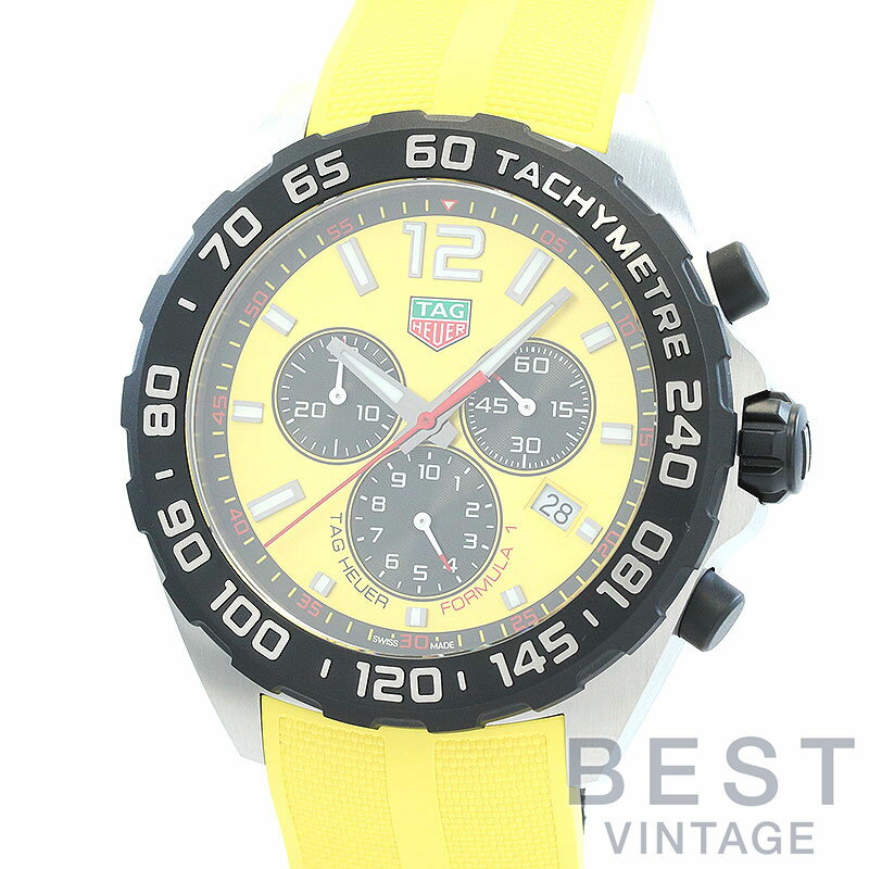 タグホイヤー 【TAG HEUER】 フォーミュラ1 クロノグラフ CAZ101AM.FT8054 メンズ イエロー ステンレススティール 腕時計 時計 FORMULA 1 CHRONOGRAPH YELLOW SS 【中古】