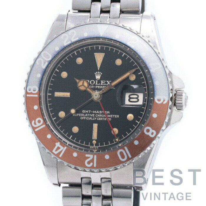 【OH済】 ロレックス 【ROLEX 】 GMTマスター1 MMダイヤル 1675MM メンズ ブラック ステンレススティール 腕時計 時計 GMT MASTER I MM DIAL BLACK SS GMT1 ミラーダイヤル ヴィンテージ 赤青ベゼル【中古】