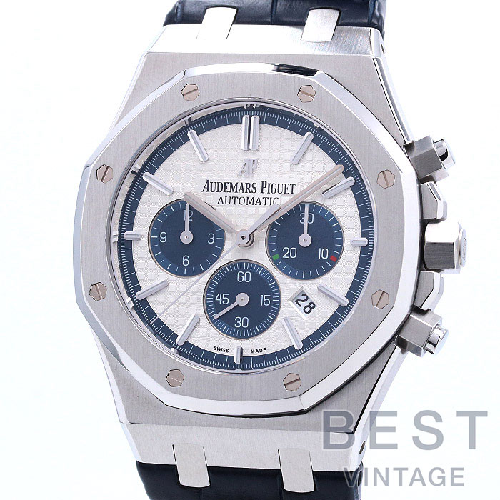 【OH済】オーデマピゲ 【AUDEMARS PIGUET】 ロイヤルオーク クロノグラフ ミラノ500本限定 26326ST.OO.D027CA.01 メンズ シルバー/ブルー ステンレススティール 腕時計 時計 ROYAL OAK CHRONOGRAPH MILAN LIMITED EDITION SILVER/BLUE SS AP オーディマピゲ【中古】