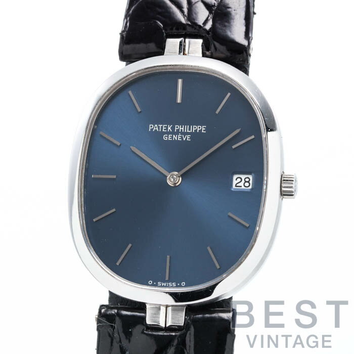 パテックフィリップ 【PATEK PHILIPPE】 ゴールデンエリプス 3930A メンズ ブルー ステンレススティール 腕時計 時計 GOLDEN ELIPSE BLUE SS PP ゴールデンイリプス【中古】