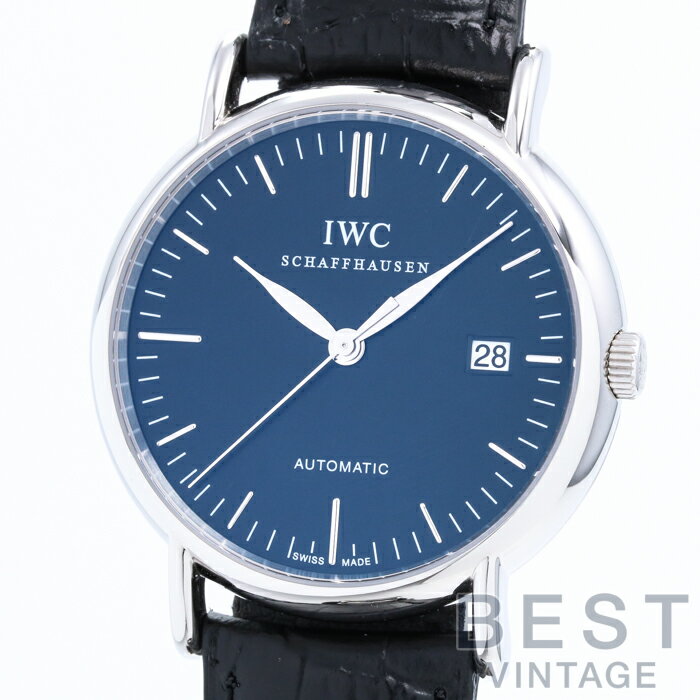 【OH済】アイダブリューシー 【IWC】 ポートフィノ IW356305 メンズ ブラック ステンレ ...