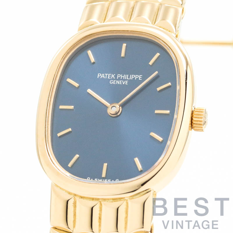 パテックフィリップ 【PATEK PHILIPPE】 ゴールデンエリプス 4764/15 レディース ブルー K18イエローゴールド 腕時計 時計 GOLDEN ELIPSE BLUE K18YG ヴィンテージモデル ゴールデンイリプス【中古】