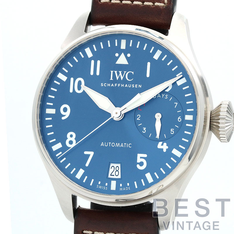 アイダブリューシー 【IWC 】 ビッグ パイロット ウォッチ プティ プランス IW501002 メンズ ブルー ステンレススティール 腕時計 時計 BIG PILOT'S WATCH EDITION LE PETIT PRINCE BLUE SS インターナショナルウォッチカンパニー【中古】