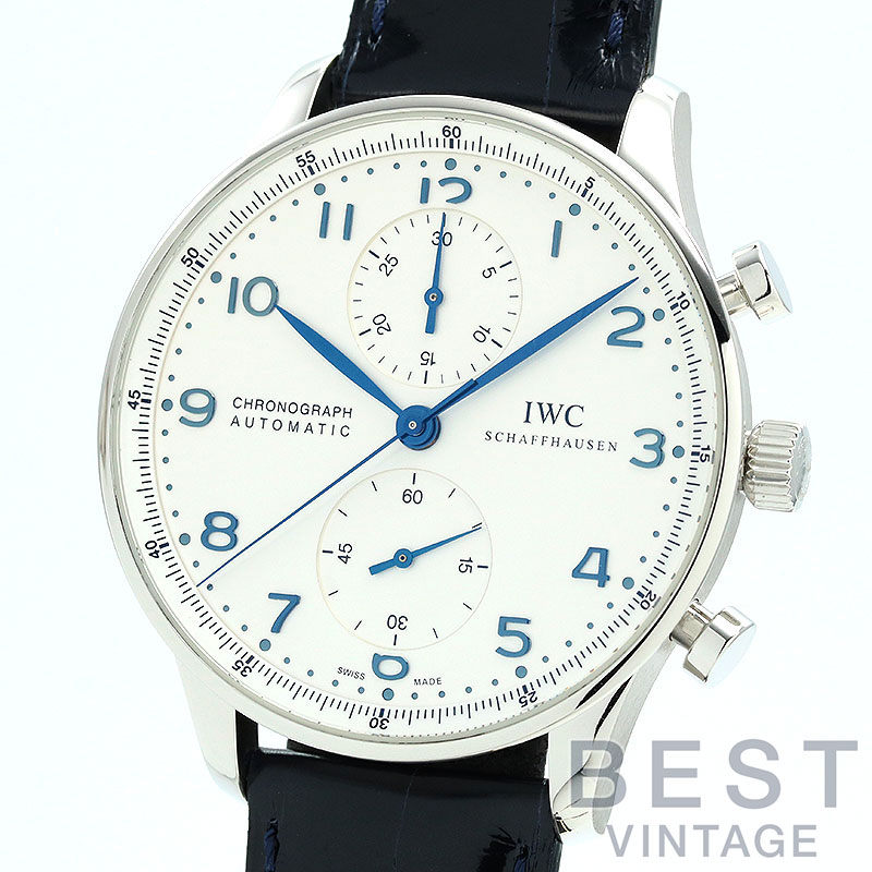 アイダブリューシー 【IWC】 ポルトギーゼ クロノグラフ IW371417 メンズ シルバー ステ ...