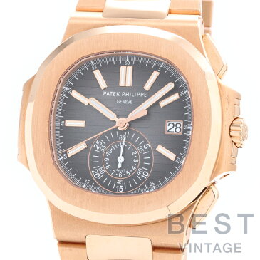 【期間限定クーポン配布中!!】パテックフィリップ 【PATEK PHILIPPE】 ノーチラス クロノグラフ 5980/1R-001 メンズ ブラック グラデーション K18ローズゴールド 腕時計 時計 NAUTILUS CHRONOGRAPH BLACK GRADATION K18RG K18PG ピンク【中古】