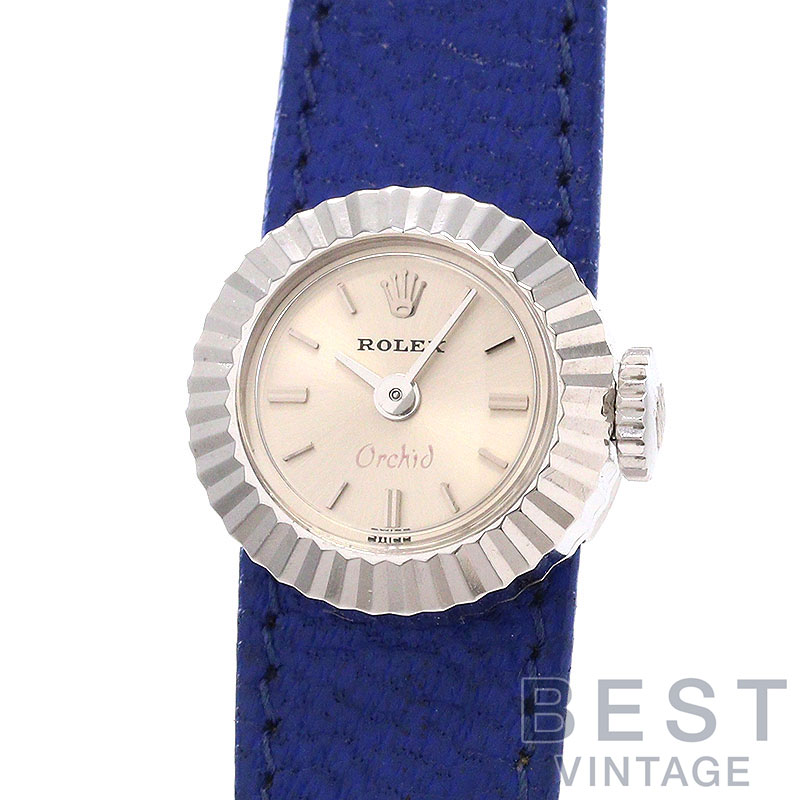 【お買い物マラソン限定クーポン配布中♪】【OH済】 ロレックス 【ROLEX】 カメレオン オーキッド 2059/9 レディース シルバー K18ホワイトゴールド 腕時計 時計 CHAMELEON ORCHID SILVER K18WG 【中古】【中古】