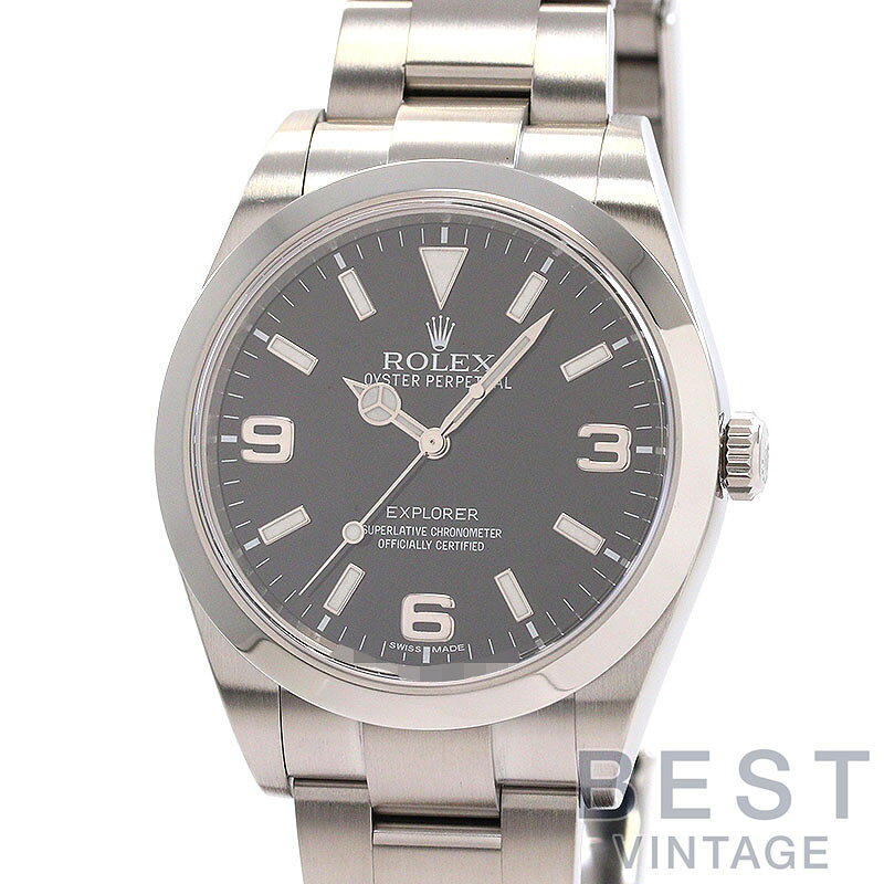 【お買い物マラソン限定クーポン配布中♪】【OH済】 ロレックス 【ROLEX】 エクスプローラー1 M214270-0001 メンズ ブラック ステンレススティール 腕時計 時計 EXPLORER I BLACK SS EX1【中古】【中古】