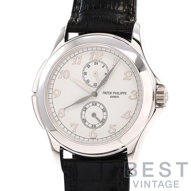 【お買い物マラソン限定クーポン配布中♪】【OH済】 パテックフィリップ 【PATEK PHILIPPE】 カラトラバ トラベルタイム 5134G-001 メンズ ホワイト K18ホワイトゴールド 腕時計 時計 CALATRAVA TRAVEL TIME WHITE K18WG PP【中古】【中古】