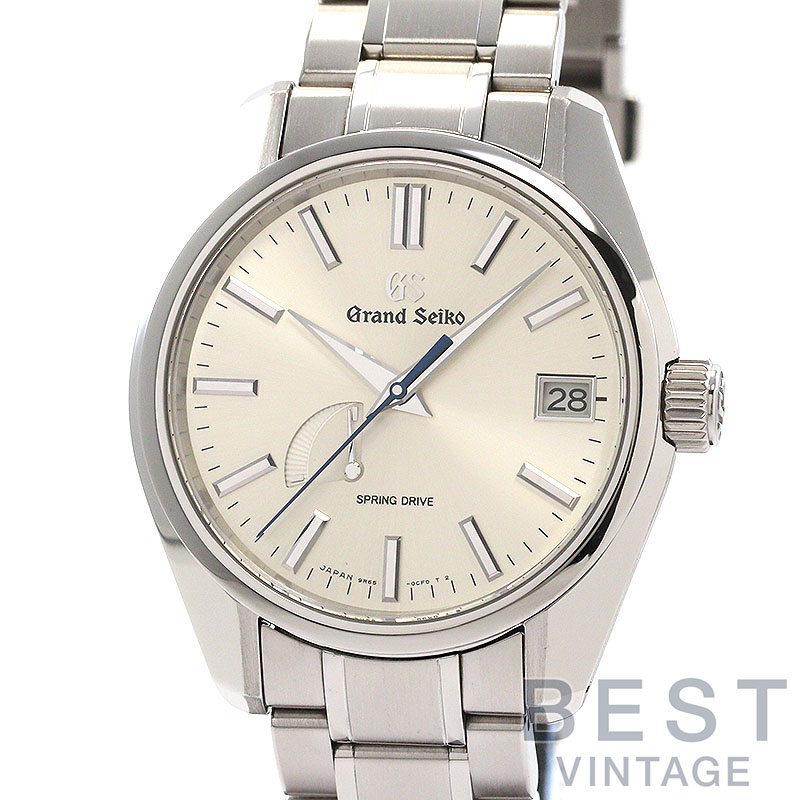 【お買い物マラソン限定クーポン配布中♪】グランドセイコー 【GRAND SEIKO】 9Rスプリングドライブ パワーリザーブ SBGA373 (9R65-0CV0) メンズ シルバー ステンレススティール 腕時計 時計 9R SPRING DRIVE POWER RESERVE SILVER SS GS【中古】