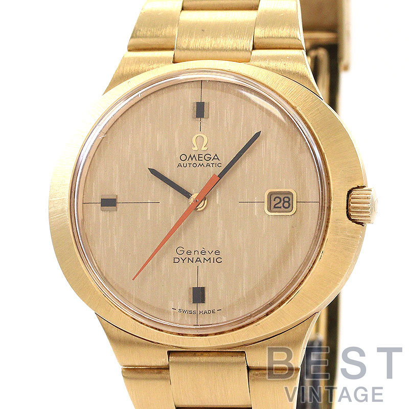 【お買い物マラソン限定クーポン配布中♪】【OH済】 オメガ 【OMEGA】 ジュネーブ ダイナミック1 166.039 (166.0039) メンズ シャンパン K18イエローゴールド 腕時計 時計 GENEVE DYNAMIC I CHAMPAGNE K18YG 【中古】【中古】