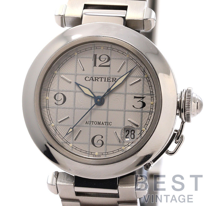 【お買い物マラソン限定クーポン配布中♪】【OH済】 カルティエ 【CARTIER】 パシャ C ドゥ カルティエ W31023M7 ボーイズ グレー ステンレススティール 腕時計 時計 PASHA C DE CARTIER 35MM GRAY SS 【中古】【中古】