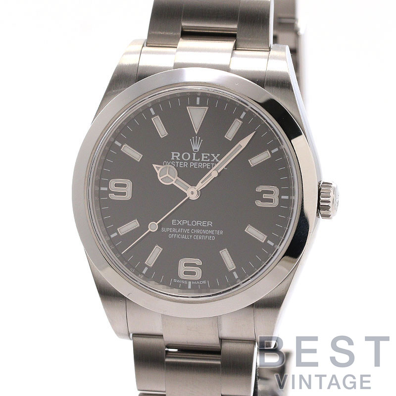 【お買い物マラソン限定クーポン配布中♪】ロレックス 【ROLEX】 エクスプローラー1 M214270-0003 メンズ ブラック ステンレススティール 腕時計 時計 EXPLORER I BLACK SS EX1【中古】【中古】