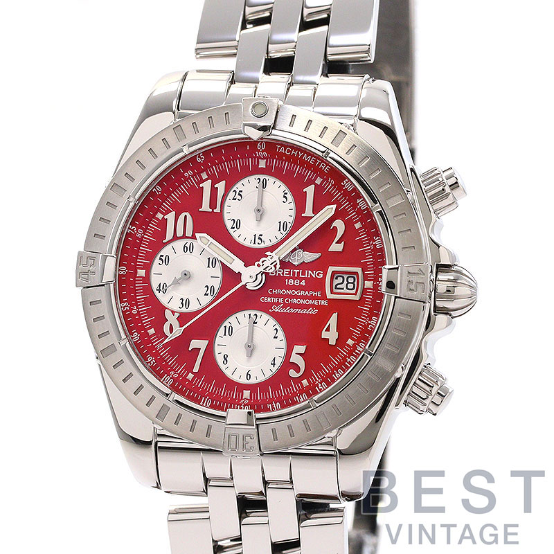 【お買い物マラソン限定クーポン配布中♪】【OH済】 ブライトリング 【BREITLING】 クロノマット エボリューション A1335611/K508/357A (A156K08PA) メンズ レッド/シルバー ステンレススティール 腕時計 時計 CHRONOMAT EVOLUTION RED/S【中古】
