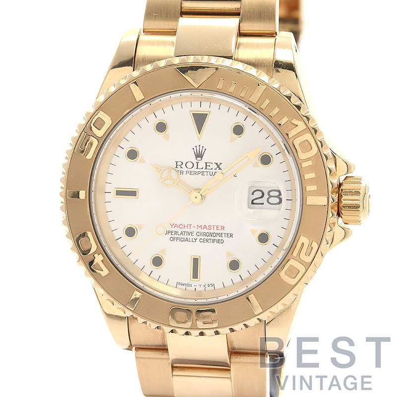 【お買い物マラソン限定クーポン配布中♪】ロレックス 【ROLEX】 ヨットマスター 40 初期型 M16628 メンズ ホワイト K18イエローゴールド 腕時計 時計 YACHT-MASTER 40 EARLY VERSION WHITE K18YG 白文字盤【中古】【中古】