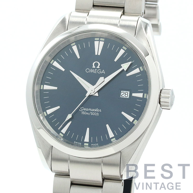 【OH済】オメガ 【OMEGA】 シーマスター アクアテラ 2518.80 メンズ ブルー ステンレススティール 腕時計 時計 SEAMASTER AQUATERRA BLUE SS 2518-80【中古】