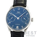 【OH済】 アイダブリューシー 【IWC 】 ポルトギーゼ オートマティック 7デイズ IW500710 メンズ ブルー ステンレススティール 腕時計 時計 PORTUGIESER AUTOMATIC 7 DAYS BLUE SS インターナショナルウォッチカンパニー 【中古】