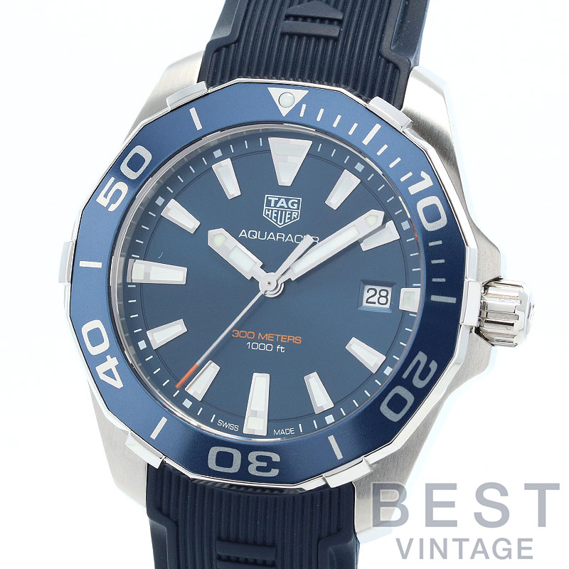 タグホイヤー 【TAG HEUER】 アクアレーサー WAY111C.FT6155 メンズ ブルー ステンレススティール 腕時計 時計 AQUARACER BLUE SS 【中古】