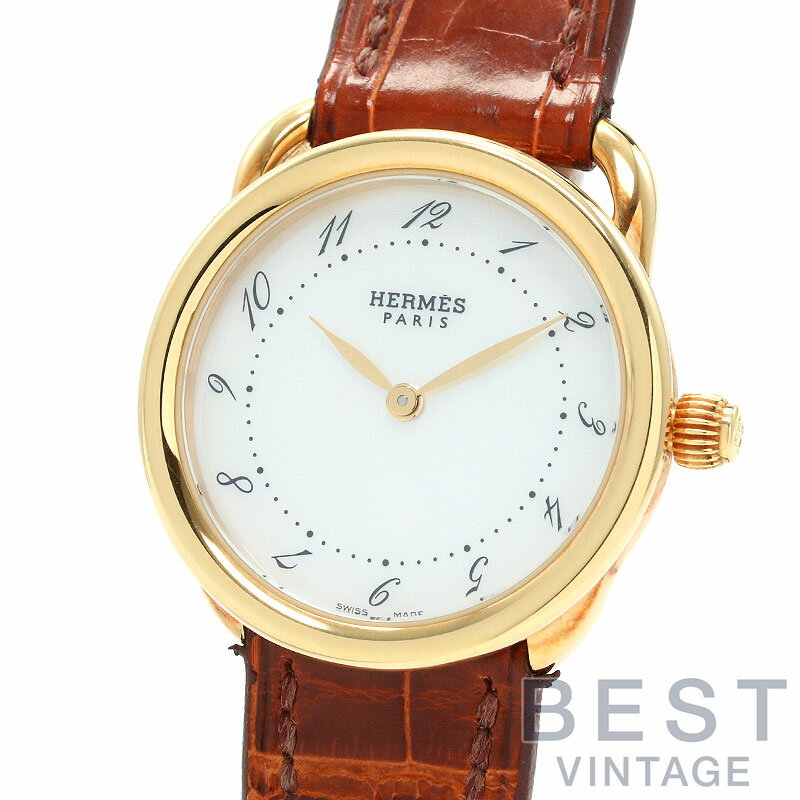 エルメス 【HERMES 】 アルソー AR5.285 (W028159W00) レディース ホワイトシェル K18イエローゴールド 腕時計 時計 ARCEAU WHITE SHELL K18YG 【中古】