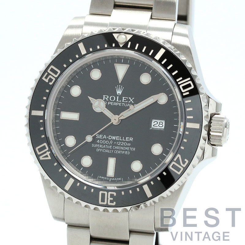 ロレックス 【ROLEX 】 シードゥエラー4000 116600 メンズ ブラック ステンレススティール 腕時計 時計 SEA-DWELLER 4000 BLACK SS 【中古】