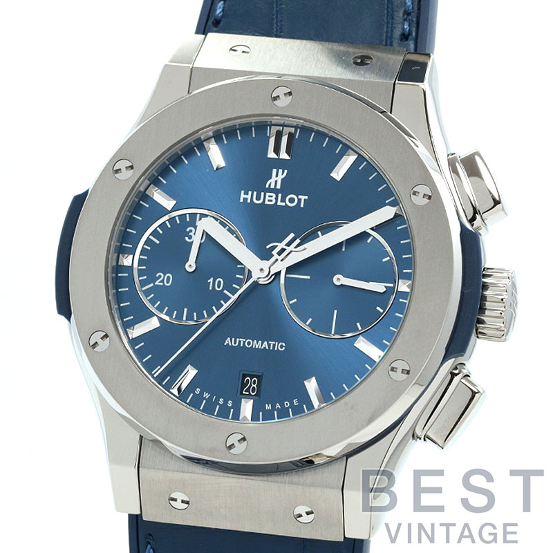 ウブロ 【HUBLOT 】 クラシックフュージョン クロノグラフ チタニウム ブルー 521.NX.7170.LR メンズ ブルー チタン 腕時計 時計 CLASSIC FUSION CHRONOGRAPH TITANIUM BLUE BLUE TI 【中古】