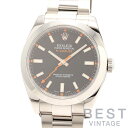 【OH済】 ロレックス 【ROLEX】 オイスターパーペチュアル ミルガウス 116400 (M116400-0001) メンズ ブラック ステンレススティール 腕時計 時計 OYSTER PERPETUAL MILGAUSS BLACK SS 【中古】