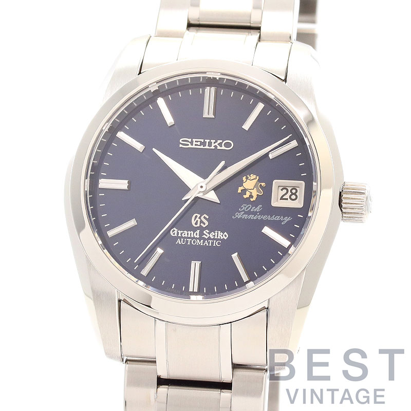 【お買い物マラソン限定クーポン配布中!!～5/16】グランドセイコー 【GRAND SEIKO】 9Sメカニカル グランドセイコー50周年記念 SBGR075 (9S65-00E0) メンズ ブルー ステンレススティール 腕時計 時計 9S MECHANICAL GRAND SEIKO 50【中古】