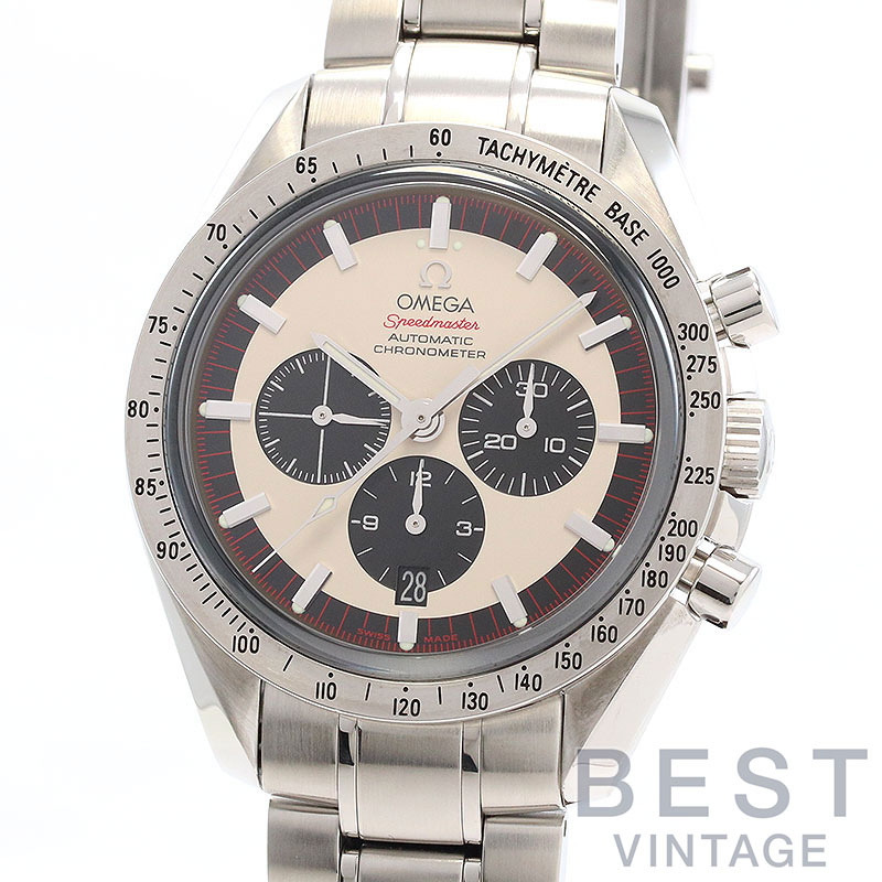 【OH済】 オメガ 【OMEGA】 スピードマスター レーシング ミハエルシューマッハ 3559.32.00 メンズ アイボリー/ブラック ステンレススティール 腕時計 時計 SPEEDMASTER RACING MICHAEL SCHUMACHER 2004 LIMITED IVORY/BLACK SS SPオートマ 3559-3200【中古】