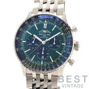 ブライトリング 【BREITLING】 ナビタイマーB01 クロノグラフ46 AB0137241L1A1 メンズ グリーン/ブラック ステンレススティール 腕時計 時計 NAVITIMER B01 CHRONOGRAPH 46 GREEN/BLACK SS 【中古】(2)