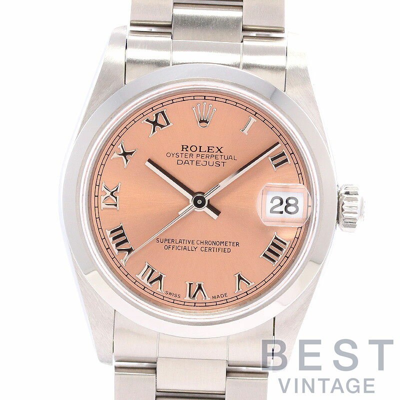 ロレックス 【ROLEX】 オイスターパーペチュアル デイトジャスト 68240 ボーイズ ピンク ステンレススティール 腕時計 時計 OYSTERPERPETUAL DATEJUST PINK SS ピンクローマンダイアル【中古】