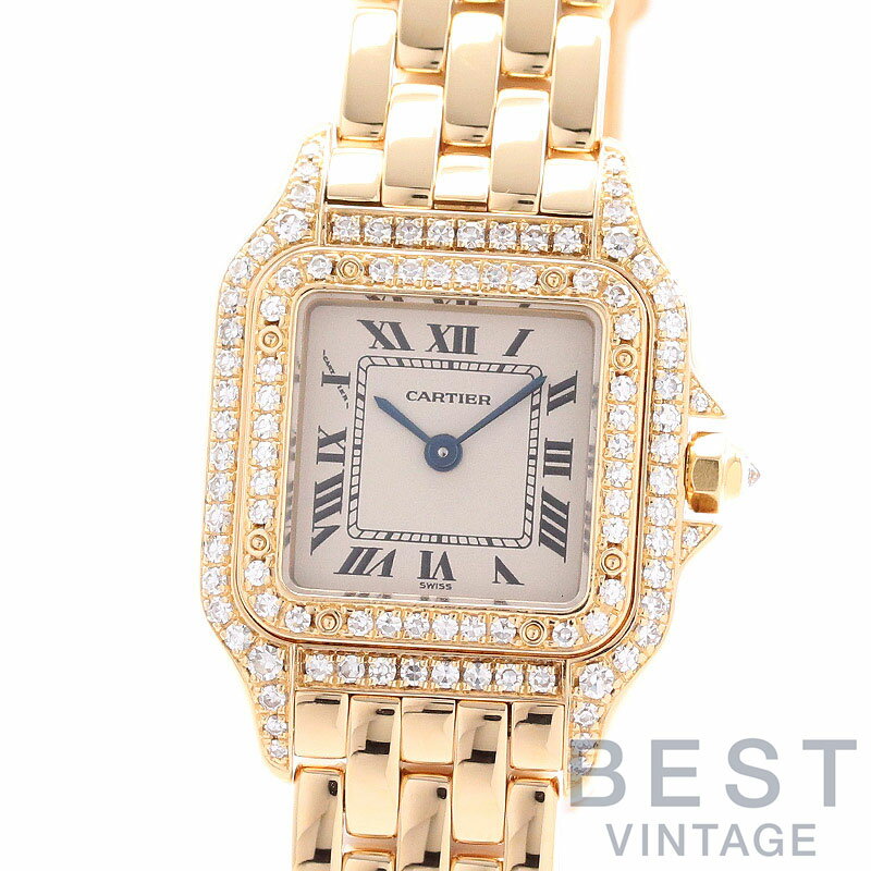 カルティエ 【CARTIER】 パンテール SM WF3072B9 レディース アイボリー K18イエローゴールド 腕時計 時計 PANTHERE SMALL MODEL IVORY K18YG ダイヤモンドベゼル 2重巻き【中古】