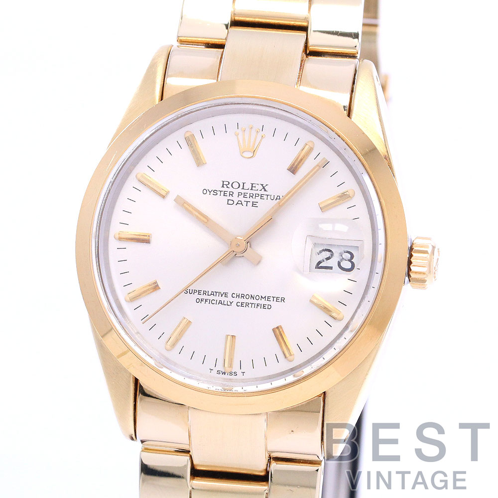 お買い物マラソン23日20時スタート★限定クーポン配布中!【OH済】 ロレックス 【ROLEX】 オイスターパーペチュアル デイト 15505 メンズ シルバー ステンレススティール(イエローゴールドメッキ) 腕時計 時計 OYSTER PERPETUAL DATE【中古】