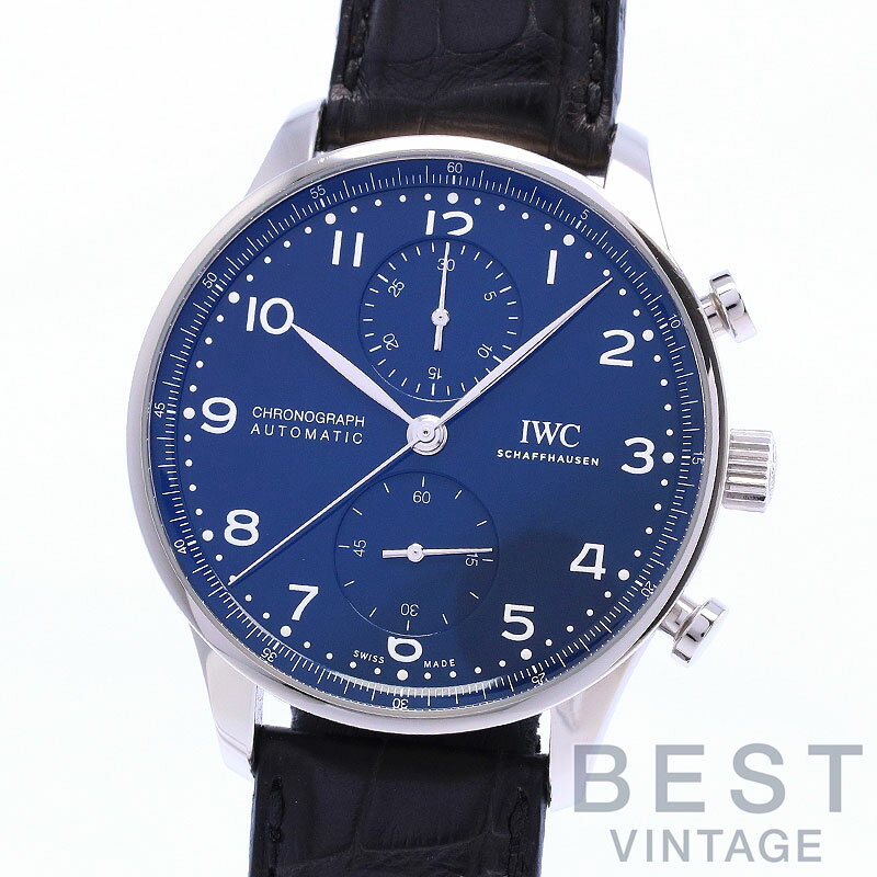 アイダブリューシー 【IWC】 ポルトギーゼクロノグラフ “150イヤーズ” 限定 IW371601 メンズ ブルー ステンレススティール 腕時計 時計 PORTUGIESER CHRONOGRAPH EDITION “150 YEARS” LIMITED BLUE SS 【中古】