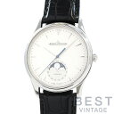 【OH済】 ジャガールクルト 【JAEGER-LECOULTRE】 マスターウルトラスリムムーン Q1368420 (176.8.64.S) メンズ シルバー ステンレススティール 腕時計 時計 MASTER ULTRA THIN MOON 39 SILVER SS JL【中古】